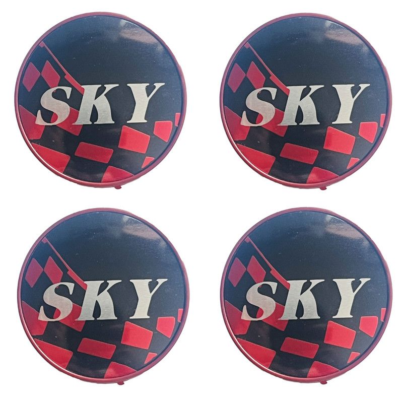 در پوش رینگ خودرو آراکس یدک مدل ay 5117 طرح sky مجموعه 4 عددی