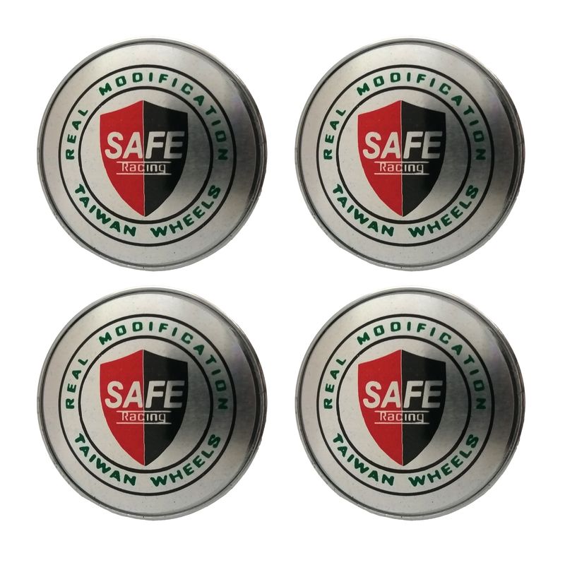 درپوش رینگ خودرو آراکس یدک مدل ay 3121 طرح safe racing بسته 4 عددی