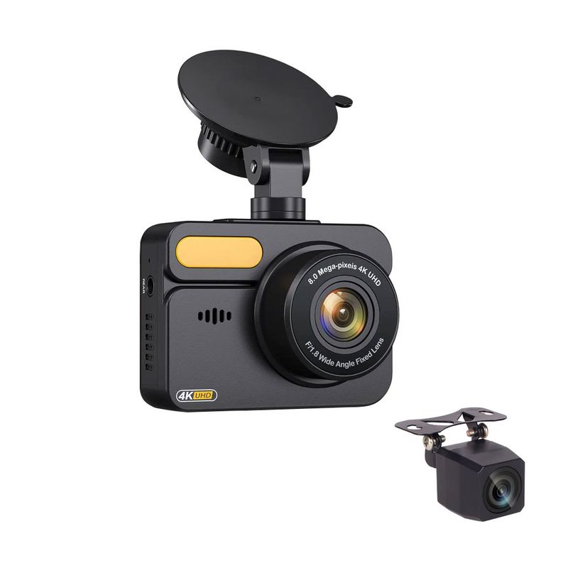 دوربین ثبت وقایع خودرو اسمارطور مدل zd47 4k wifi به همراه دوربین عقب و gps