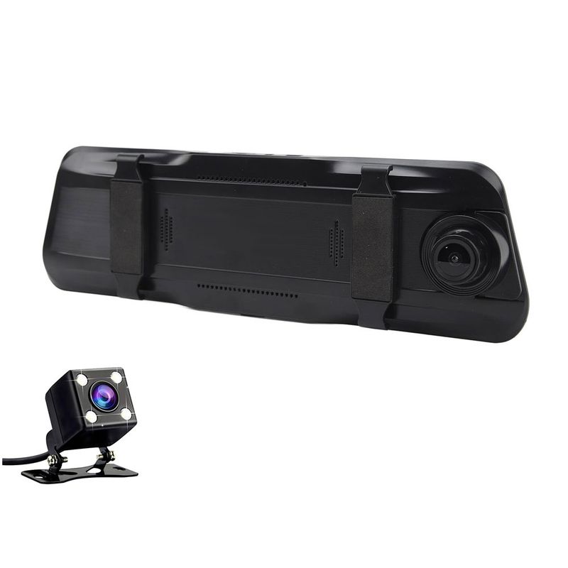 دوربین فیلم برداری ثبت وقایع خودرو مدل آینه ای لمسی 2 لنز dvr6