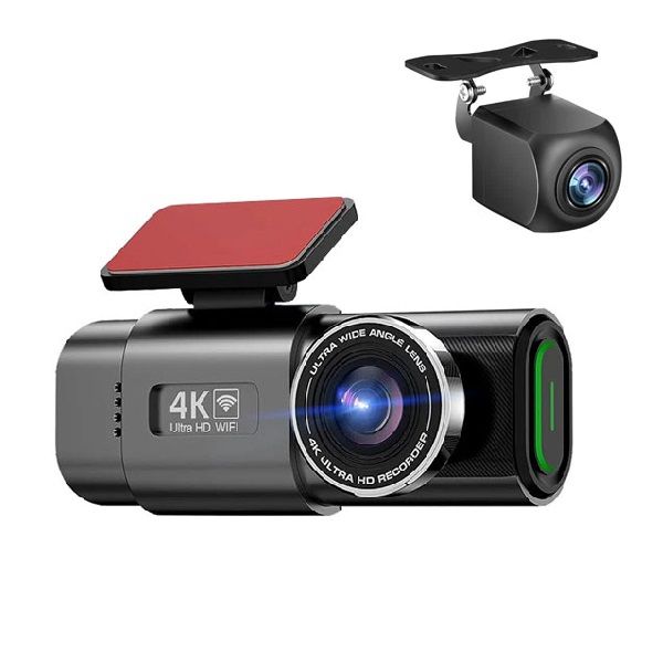 دوربین فیلمبرداری ثبت وقایع خودرو مدل 4k ultra hd wifi به همراه دوربین عقب