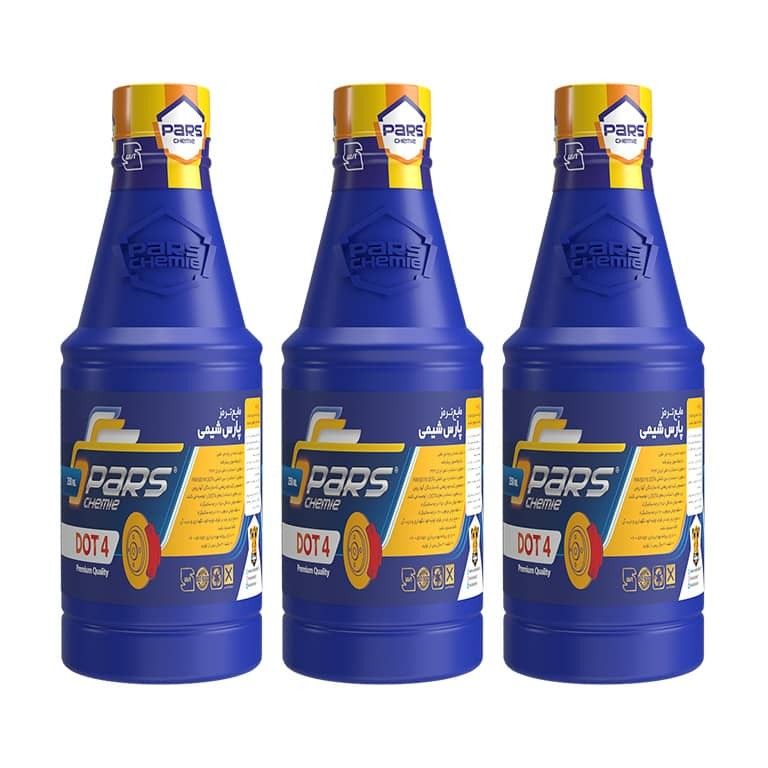 روغن ترمز پارس شیمی مدل dot4 حجم 250 میلی لیتر بسته 3 عددی