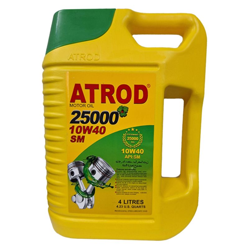 روغن موتور آترود مدل 10w40 sm 25000 حجم 4 لیتر