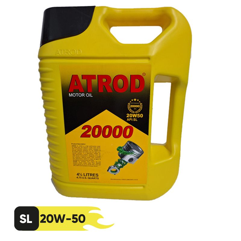 روغن موتور آترود مدل 20w50 sl 20000 حجم 4.5 لیتر