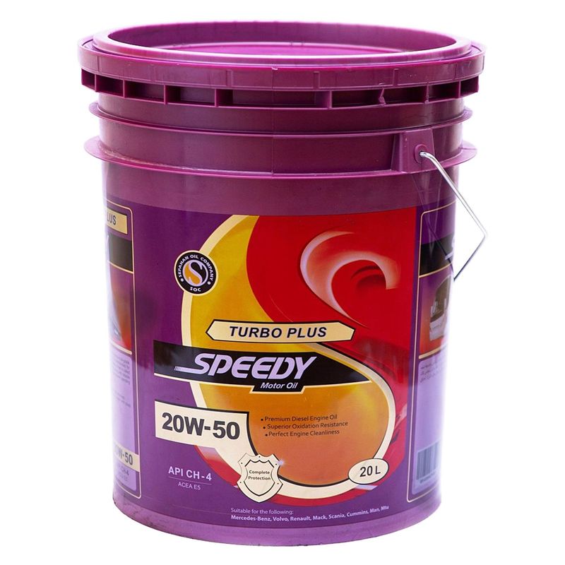 روغن موتور اسپیدی طرح توزیع عادلانه مدل turbo plus 20w 50 حجم 20 لیتر