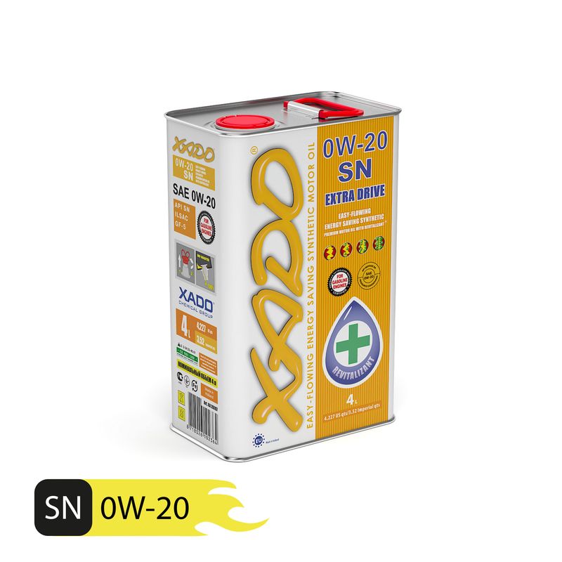 روغن موتور اکسادو مدل 0w 20 sn extra drive حجم 4 لیتر
