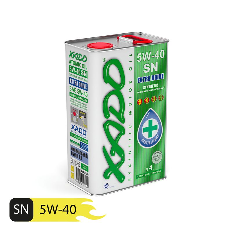 روغن موتور اکسادو مدل 5w 40 sn extra drive حجم 4 لیتر