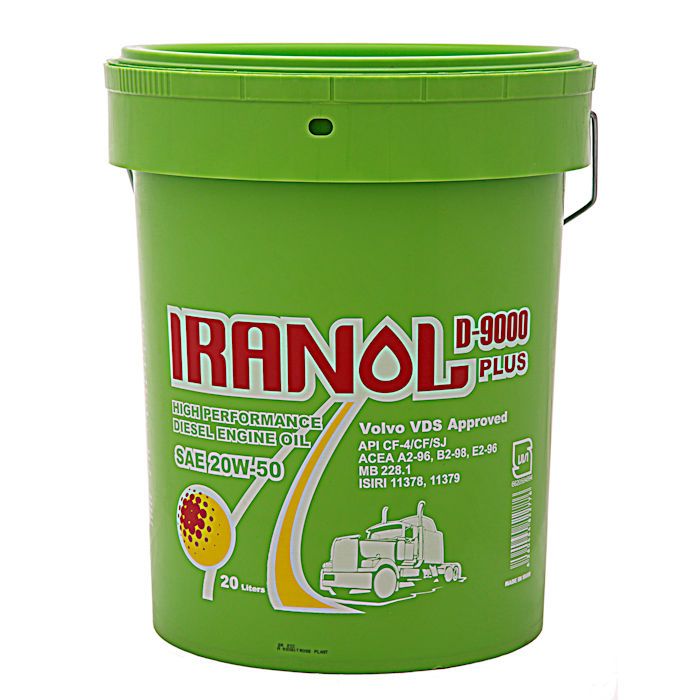 روغن موتور ایرانول مدل d 9000 plus sae20w 50