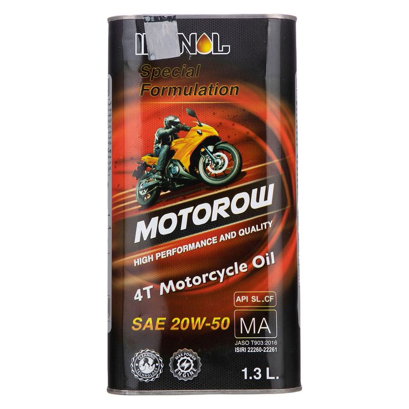 روغن موتور ایرانول مدل motorow 20w 50 حجم 1.3 لیتر