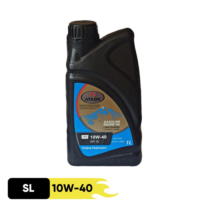 روغن موتور بنزینی آتا اویل مدل 10w 40 sl حجم 1 لیتر