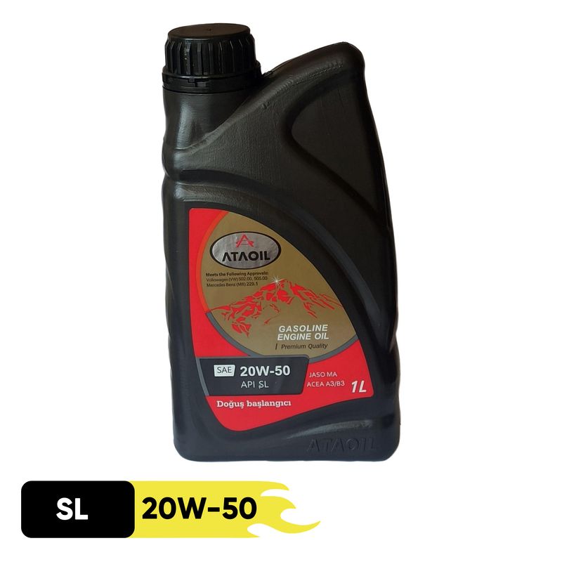 روغن موتور بنزینی آتا اویل مدل 20w 50 sl حجم1 لیتر