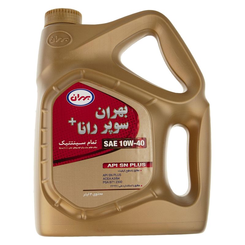 روغن موتور بهران مدل سوپر رانا پلاس sae 10w 40 حجم 4 لیتر