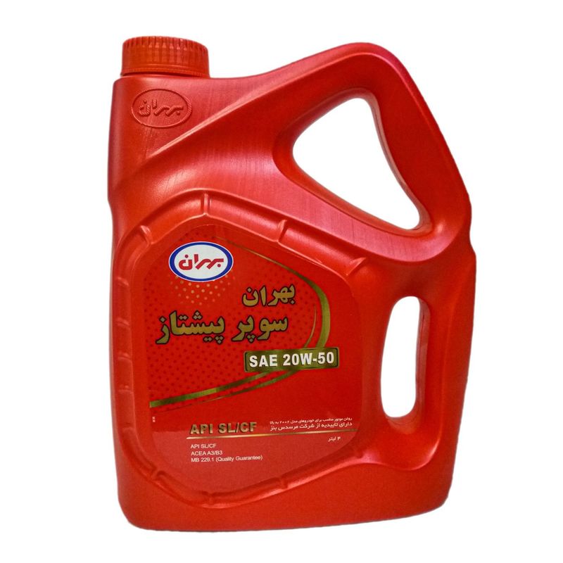 روغن موتور بهران مدل سوپر پیشتاز 20w50 sl حجم 4 لیتر