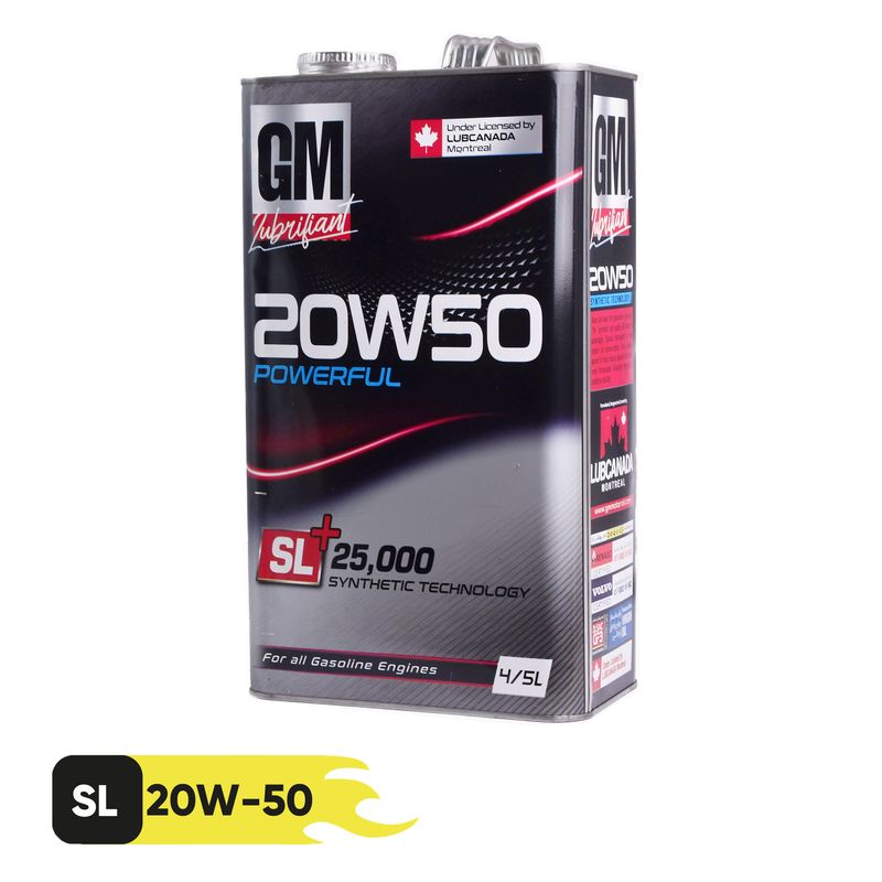 روغن موتور جی ام لوبریفنت مدل 25000 sl 20w50 حجم 4.5 لیتر