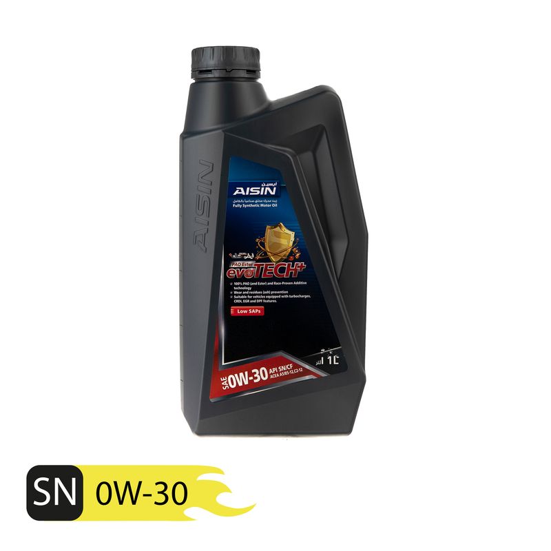 روغن موتور خودرو آیسین مدل 0w 30 sn plus حجم 1000 میلی لیتر