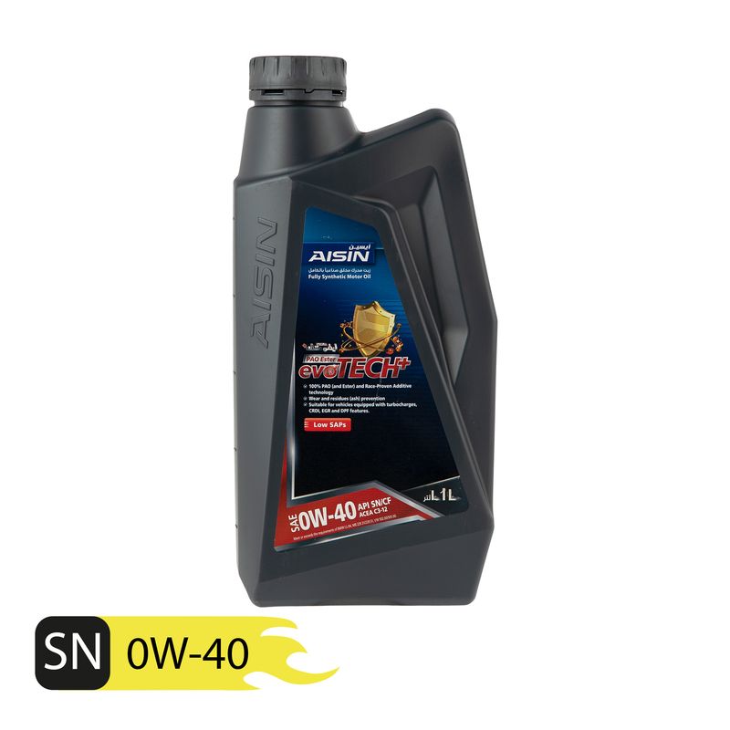 روغن موتور خودرو آیسین مدل 0w 40 sn plus حجم 1000 میلی لیتر