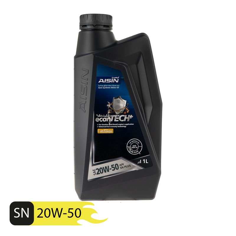 روغن موتور خودرو آیسین مدل 20w 50 sn plus حجم 1000 میلی لیتر