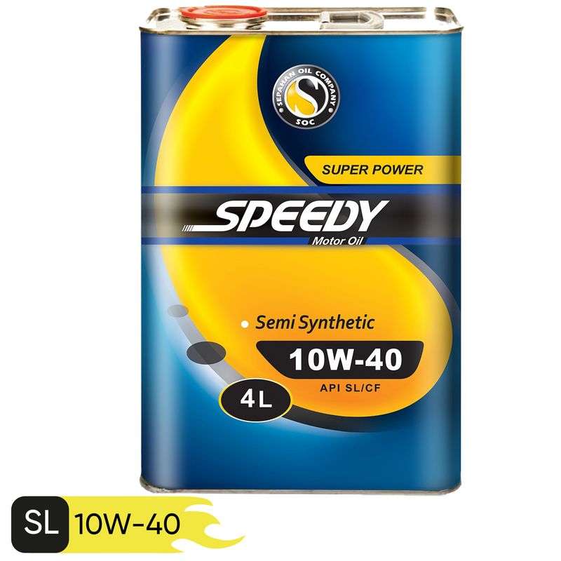 روغن موتور خودرو اسپیدی مدل super power 10w 40 حجم 4 لیتر