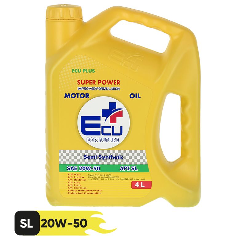 روغن موتور خودرو اکوپلاس مدل sl 20w50 حجم 4 لیتر