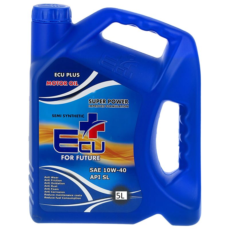 روغن موتور خودرو بنزینی اکو پلاس مدل 10w40 sl حجم 5 لیتر