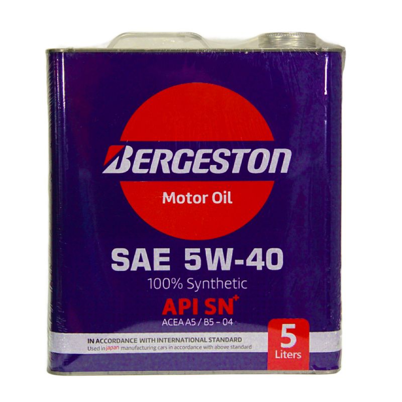 روغن موتور خودرو بنزینی برجستون مدل 25000 sn plus 5w 40 حجم 5 لیتر