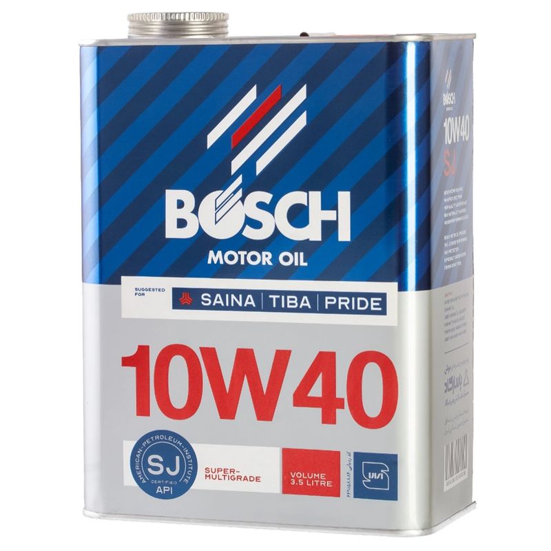 روغن موتور خودرو بنزینی بوش مدل توربو 10w40 sj حجم 3_5 لیتر