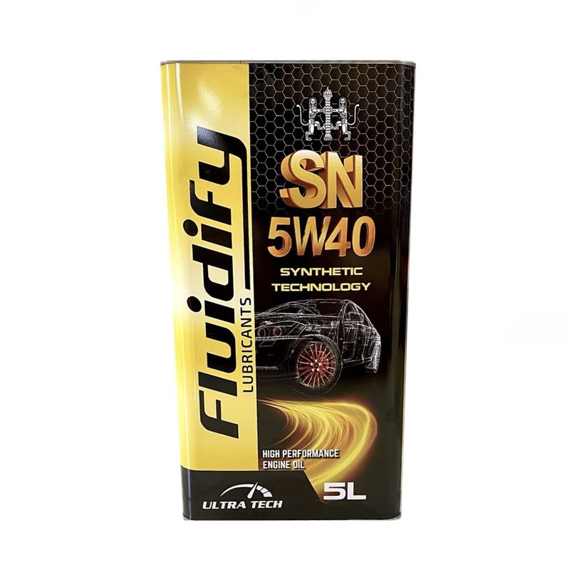 روغن موتور خودرو بنزینی فلو دی فای مدل 5w 40 sn 5w 40 حجم 5 لیتر