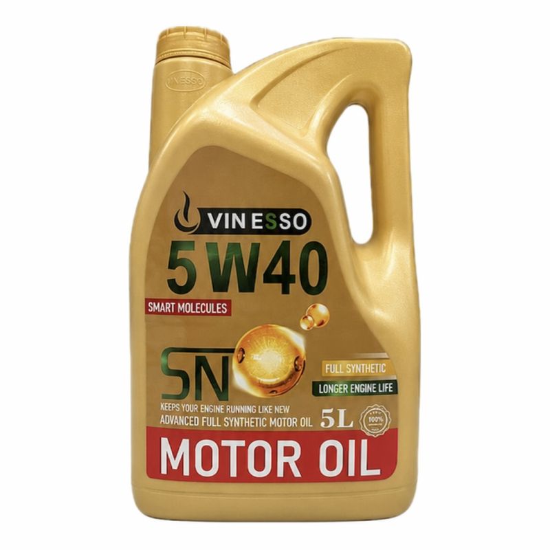 روغن موتور خودرو بنزینی وینسو اویل مدل 5w40 sn 5w 40 حجم 5 لیتر
