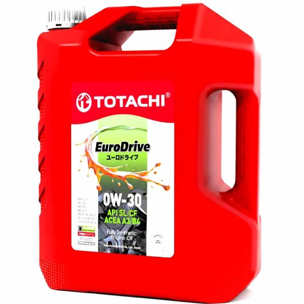 روغن موتور خودرو بنزینی، توربوشارژ، هیبریدی، تنفس طبیعی توتاچی مدل euro drive 0w 30 sp 0w 30 حجم 4 لیتر