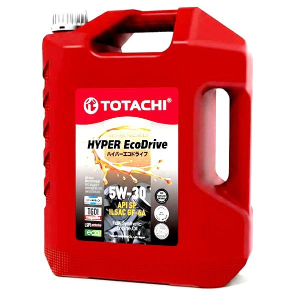 روغن موتور خودرو بنزینی، توربوشارژ، هیبریدی، تنفس طبیعی توتاچی مدل hyper eco drive 5w 30 sp 5w 30 حجم 4 لیتر