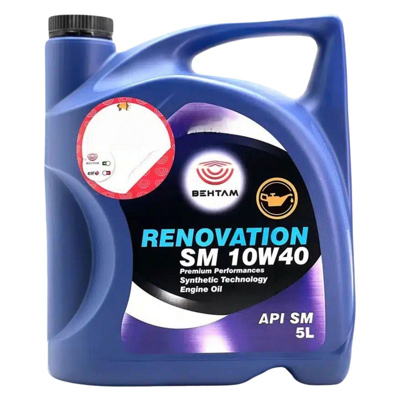 روغن موتور خودرو بهتام روانکاو مدل sm 10w40 renovation حجم 5 لیتر