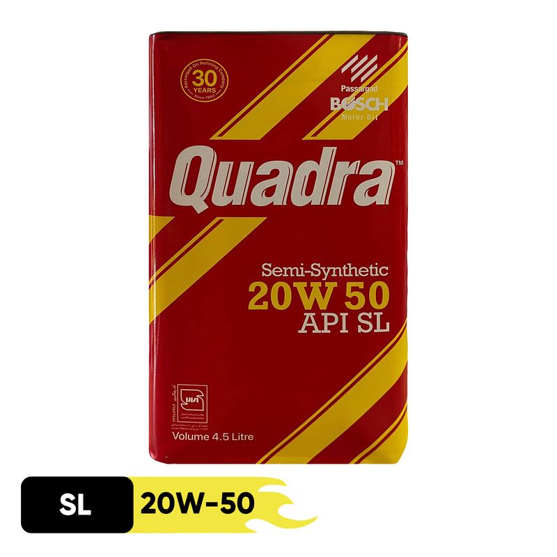 روغن موتور خودرو بوش مدل کوادرا 20w50 sl حجم 4.5 لیتر