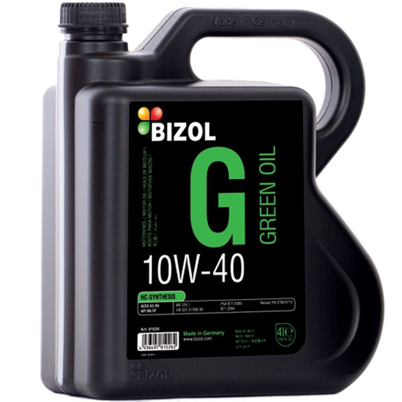 روغن موتور خودرو بیزول مدل green 10w 40 حجم 4 لیتر