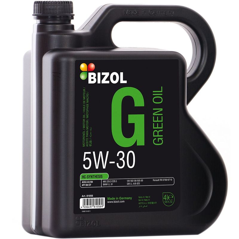 روغن موتور خودرو بیزول مدل green 5w 30 ظرفیت 4 لیتر