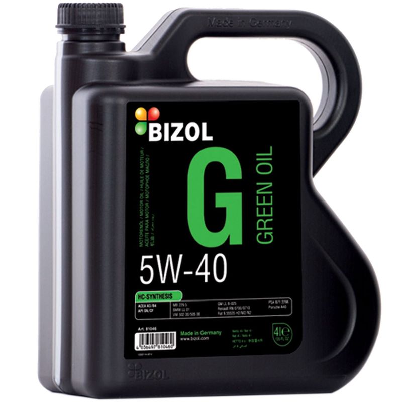 روغن موتور خودرو بیزول مدل green 5w 40 ظرفیت 4 لیتر