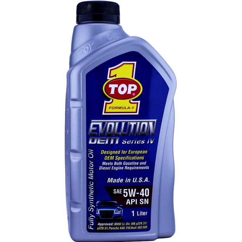 روغن موتور خودرو تاپ وان مدل evolution 5w 40 حجم 1 لیتر