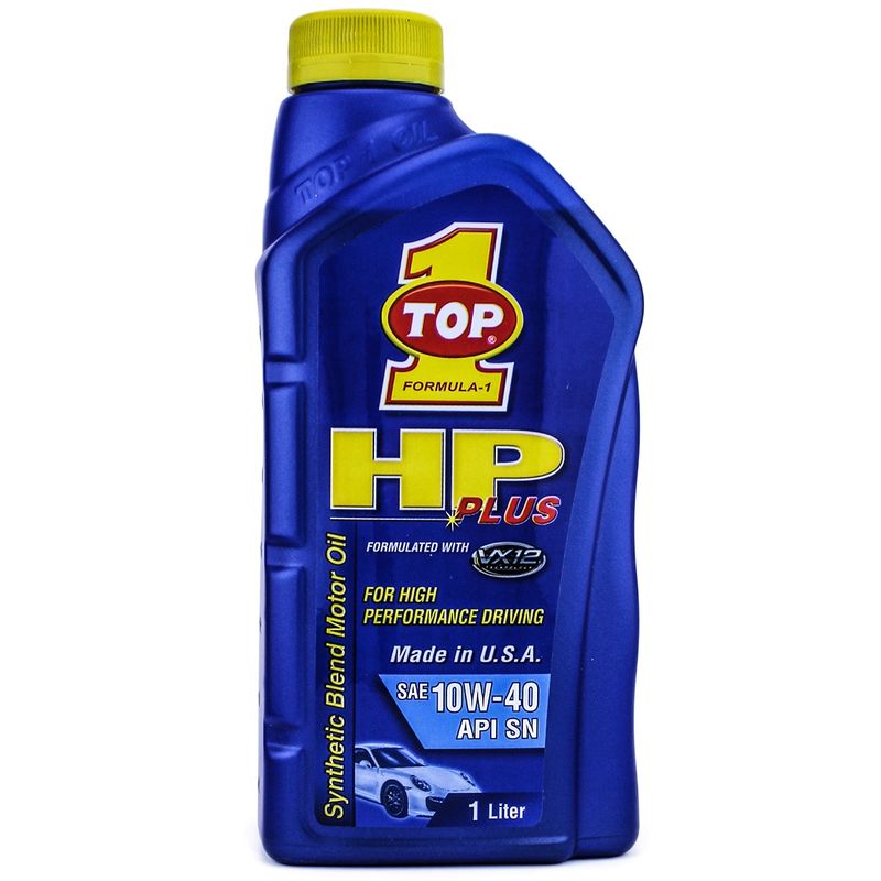 روغن موتور خودرو تاپ وان مدل hp plus 10w 40 حجم 1 لیتر