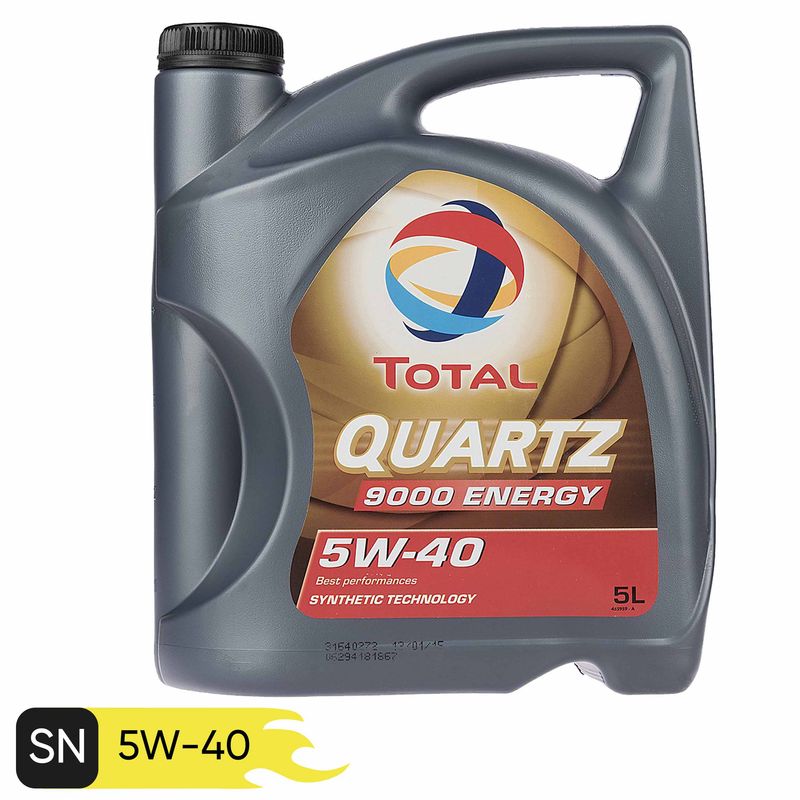 روغن موتور خودرو توتال مدل quartz 9000 energy حجم 5 لیتر