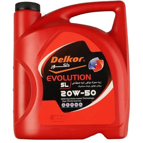 روغن موتور خودرو دلکور مدل 20w50 الف حجم 4 لیتر