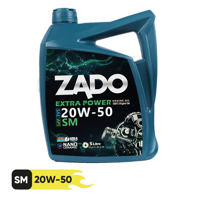 روغن موتور خودرو زادو مدل 20w50 sm 16000 extera power حجم 5 لیتر