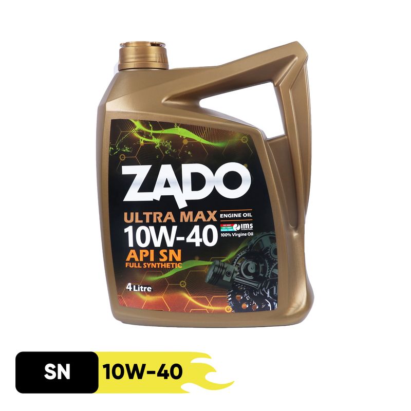روغن موتور خودرو زادو مدل sae 10w 40 sn حجم 4 لیتر