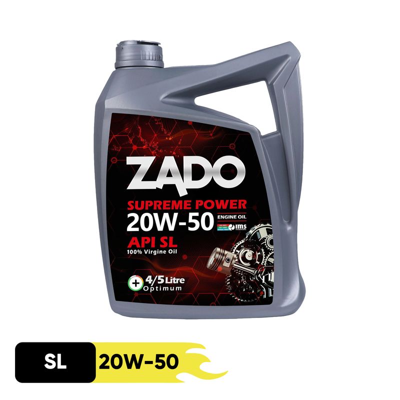 روغن موتور خودرو زادو مدل sae 20w50 sl حجم 4.5 لیتر