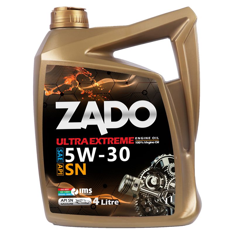 روغن موتور خودرو زادو مدل sae 5w30 16000 sn حجم 4 لیتر
