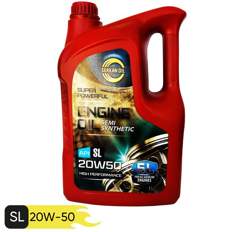 روغن موتور خودرو سرکان مدل 20w 50 sl حجم 5 لیتر