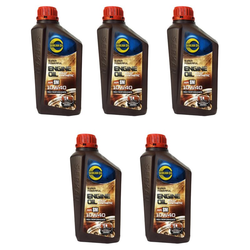 روغن موتور خودرو سرکان مدل sm10w40 حجم 1 لیتر بسته 5 عددی