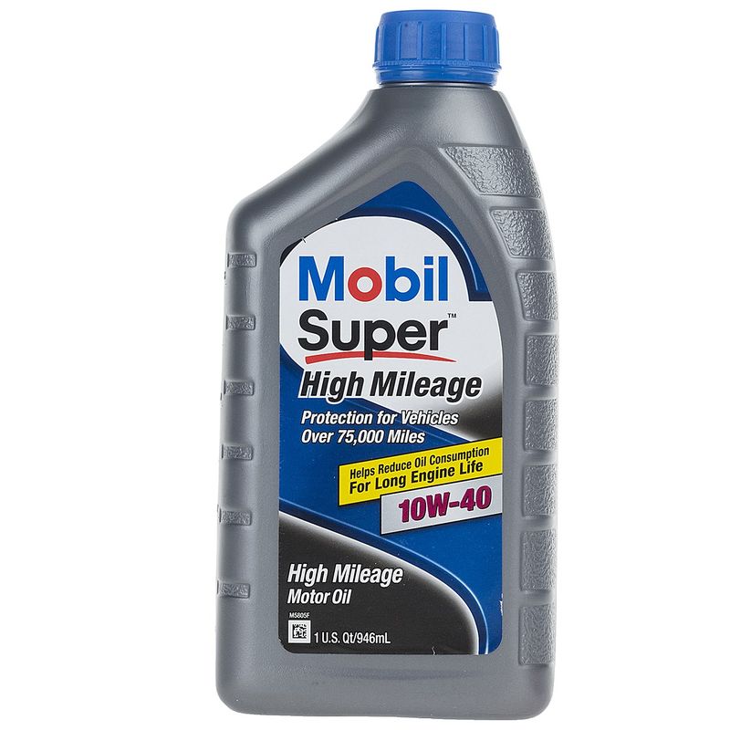 روغن موتور خودرو موبیل مدل high mileage 10w 40 حجم 946 میلی لیتر
