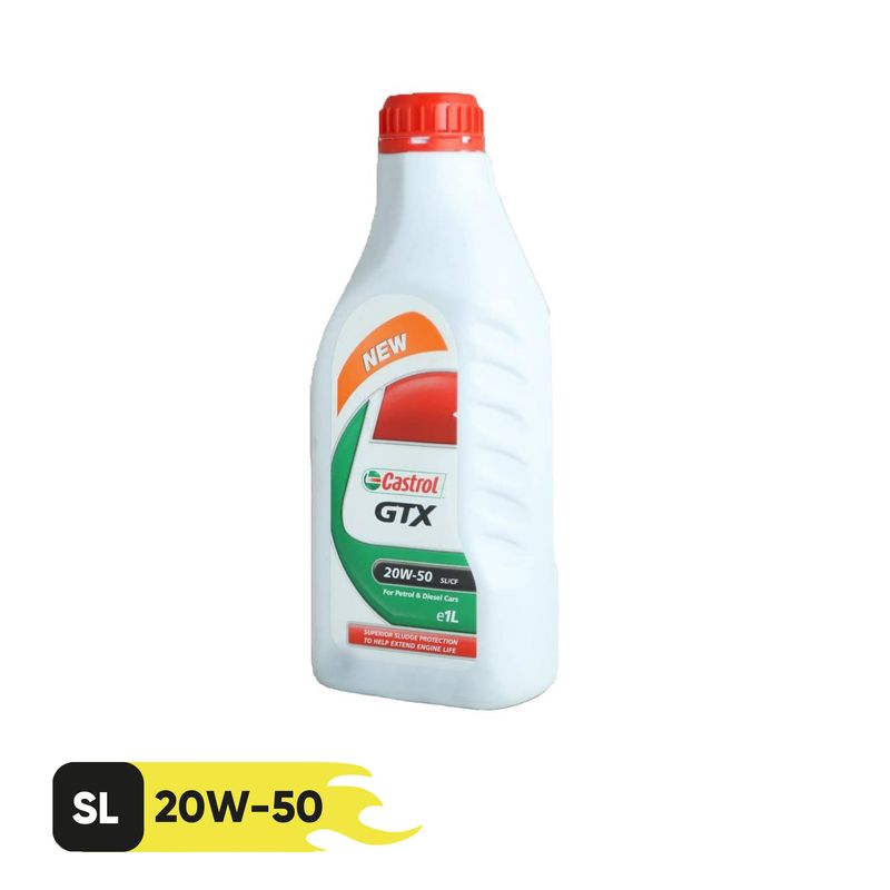 روغن موتور خودرو کاسترول مدل gtx 20w50 sl حجم 1 لیتر