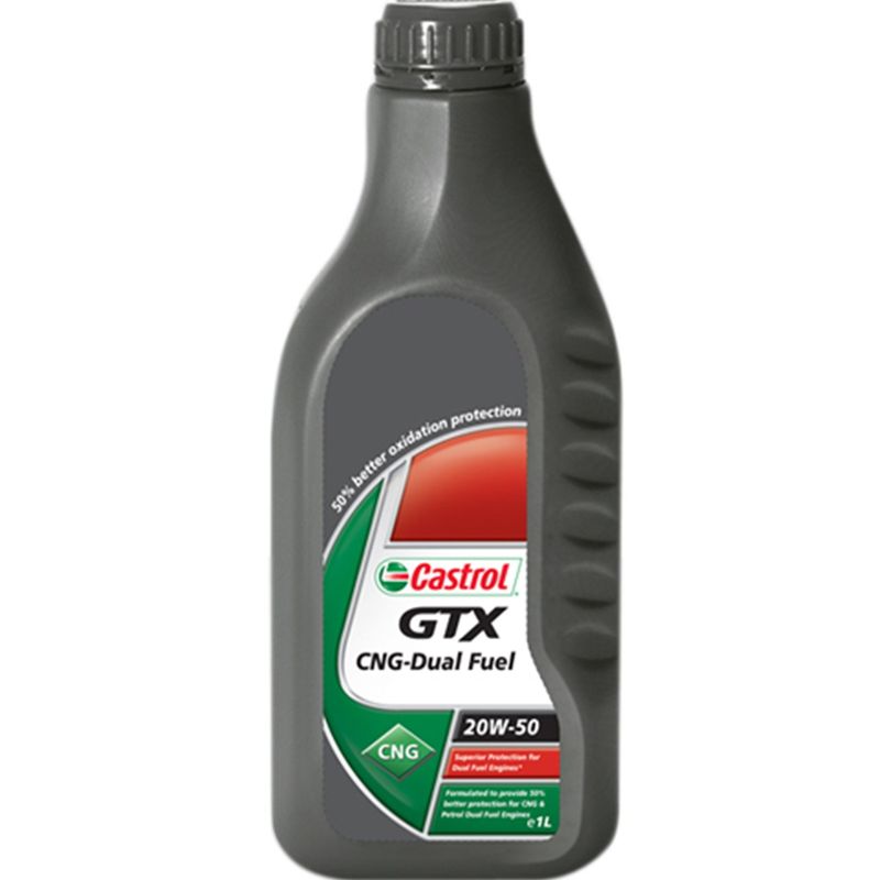 روغن موتور خودرو کاسترول مدل gtx cng dual fuel ظرفیت 1 لیتری 20w50