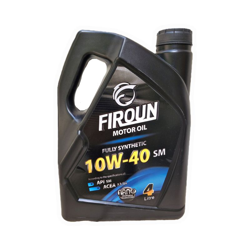 روغن موتور خودروی بنزینی فیرون مدل نانوگرافن new 10w40 sm حجم ۴ لیتر