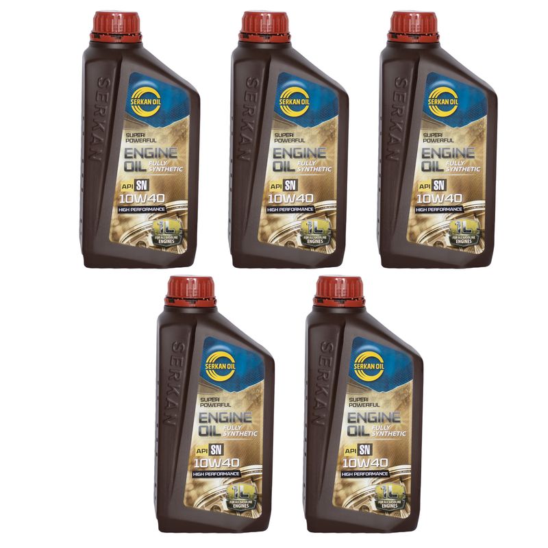 روغن موتور سرکان مدل تمام سنتتیک کد sn10w40 حجم 1000 میلی لیتر بسته 5 عددی